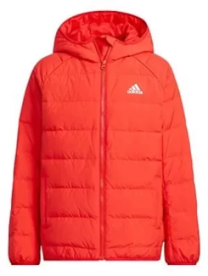 Image of Boys, adidas Junior Unisex Yk Froosy Jacket, Red/White, Size 15-16 Years