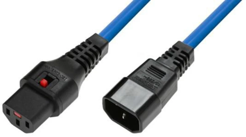 Image of Microconnect MC-C13C14LOCK-0.5MB power cable Blue 0.5 m C13 coupler C1