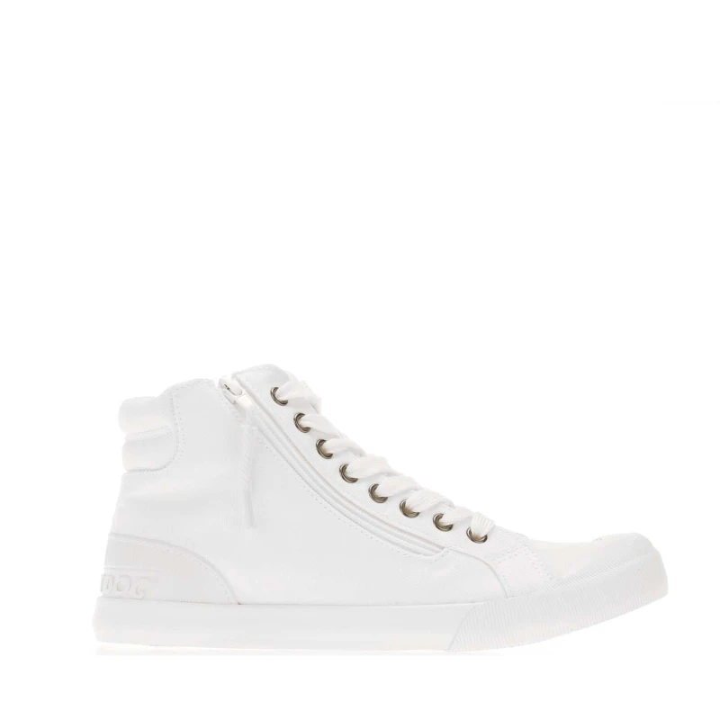 Image of Rocket Dog Jazzin Hi Canvas Pumps - White White 3
