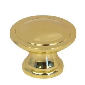 Image of BQ Polished Gold Effect Round Internal Knob Furniture Knob