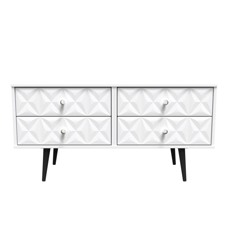 Image of Toledo 4 Drawer Bed Box In White Matt (Ready Assembled)