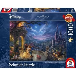 image of Thomas Kinkade Disney Beauty & the Beast 1000 Piece Jigsaw Puzzle