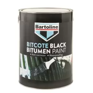 image of Bartoline Bitcote Black Bitumen Paint - 5L