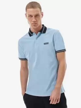 Image of Barbour International Tracker Tipped Polo Shirt - Blue Size M, Men