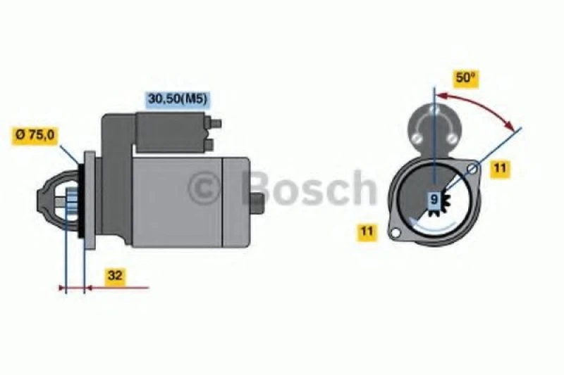 Image of Starter motor Bosch 0 986 019 840