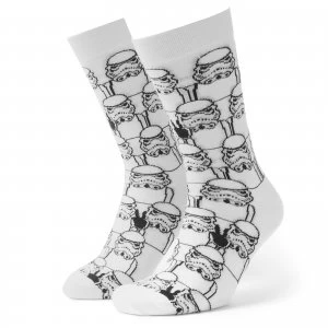 Image of Mens Storm Trooper Repeat Socks - White - UK 4-7.5