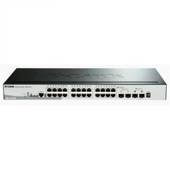 image of D Link SmartPro DGS 1510 28P 28 Port Gigabit PoE Stackable Switch