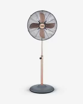 Image of Tower Black and Rose Gold Stand Fan