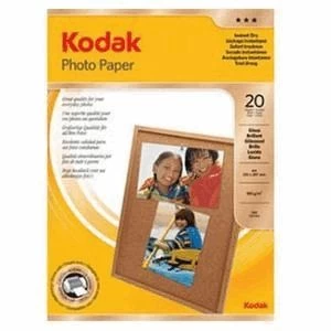 image of Original Kodak A4 Gloss Photo Paper 165gsm 1 x Pack of 20 Sheets