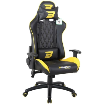 Image of BraZen Phantom Elite PC Gaming Chair - Yellow