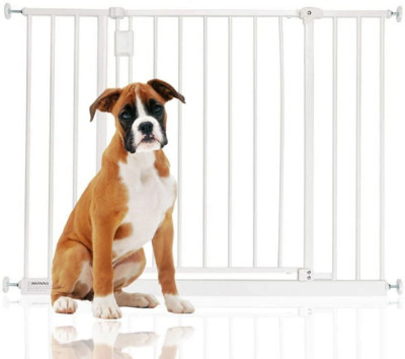 Image of Bettacare Extra Wide Hallway Dog Gate, 97Cm - 103Cm, White, Pressure Fit Pet Gate, Puppy Safety Barrier