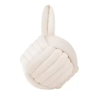 Image of Knot Velvet Door Stop Natural