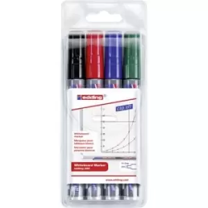 Image of Edding 4-250-4 edding 250 whiteboard marker Whiteboard marker Black, Blue, Red, Green 4 pcs/pack