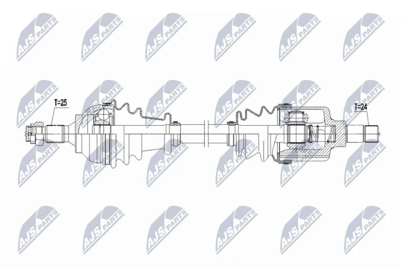 Image of NTY NPW-CT-153 Drive shaft Front Axle Left Drive Shaft (13)