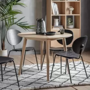 Image of Gallery Interiors Milano Brown Round 4 Seater Dining Table