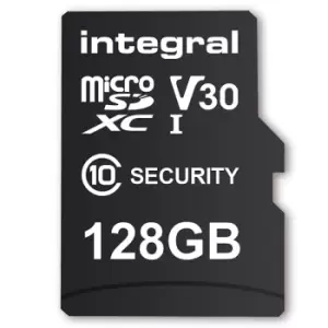 Image of Integral Micro SD Card for Dash Cam Security Cam 4K Video V30 U3 High Endurance card 128GB