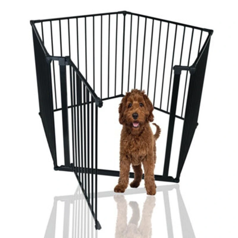 Image of Bettacare Pet Pen With Mat, Pentagon, 5 X 72Cm, Black, 70Cm High