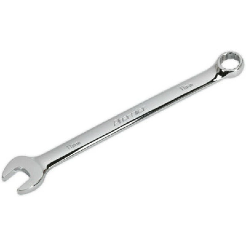 Image of Loops 11mm Steel Combination Spanner - Long Slim Design Combo Wrench - Chrome Vanadium Metallics