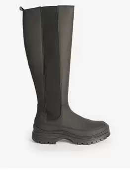 Image of Barbour International Podium Chunky Tall Boot - Black, Size 4, Women