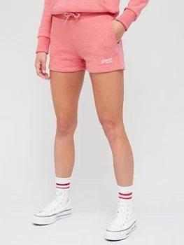Image of Superdry Orange Label Classic Jersey Shorts - Coral , Coral, Size 12, Women