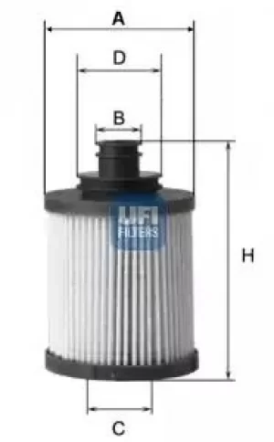 2503100 UFI Oil Filter Oil Cartridge