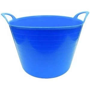 image of Rhino 40 Litre Heavy Duty Flexi Flexible Garden Container Storage Bucket Tub - Blue