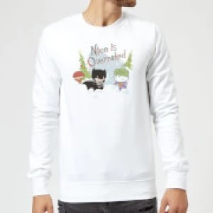 Image of DC Nice Is Overrated Christmas Sweatshirt - White