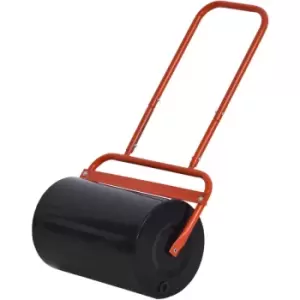 image of Outsunny Combination Push/Tow Lawn Roller Filled w/ 38L Sand or Water Garden - Black & Red