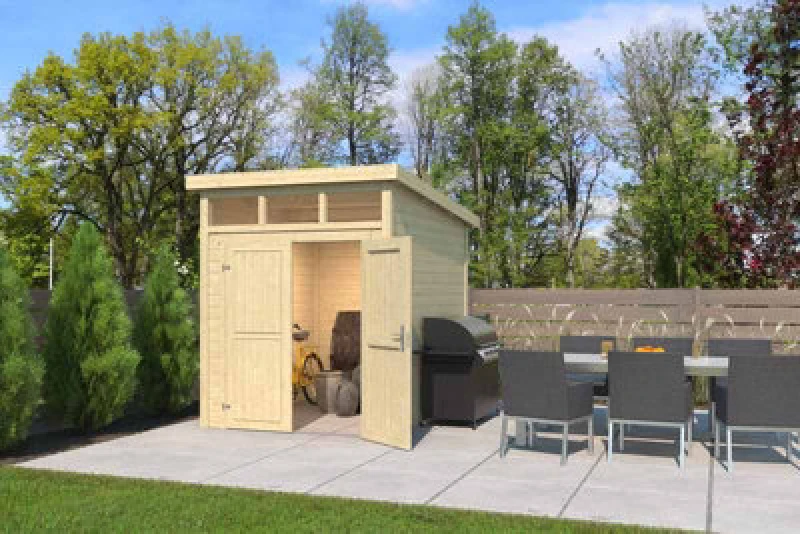 Image of Lasita Maja Lasita Osland Kibo 2 Storage Shed - 2.5M X 2M - 28mm Wall Logs