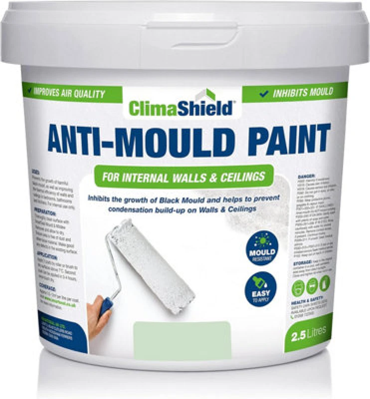 Image of Smartseal Anti Mould Paint - Forest Dawn (2.5L) For Bathroom, Kitchen And Bedroom Walls & Ceilings, Green 5.061E+12