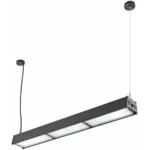 Image of Low Bay Warehouse Pendant Light - 100W Daylight White LED - Matt Black