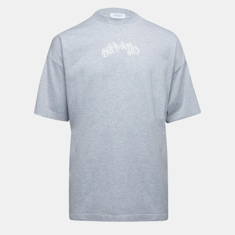 Image of Off White Mens Hl_Music T-Shirt Grey - White male 2X Small