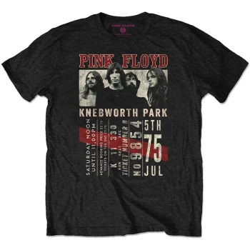 Image of Pink Floyd - Knebworth '75 Unisex Large T-Shirt - Black
