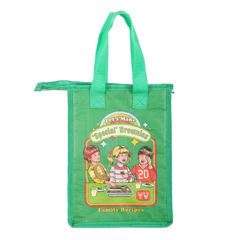 Image of Steven Rhodes Let apos;s Make Brownies mens Shopper bag in Green
