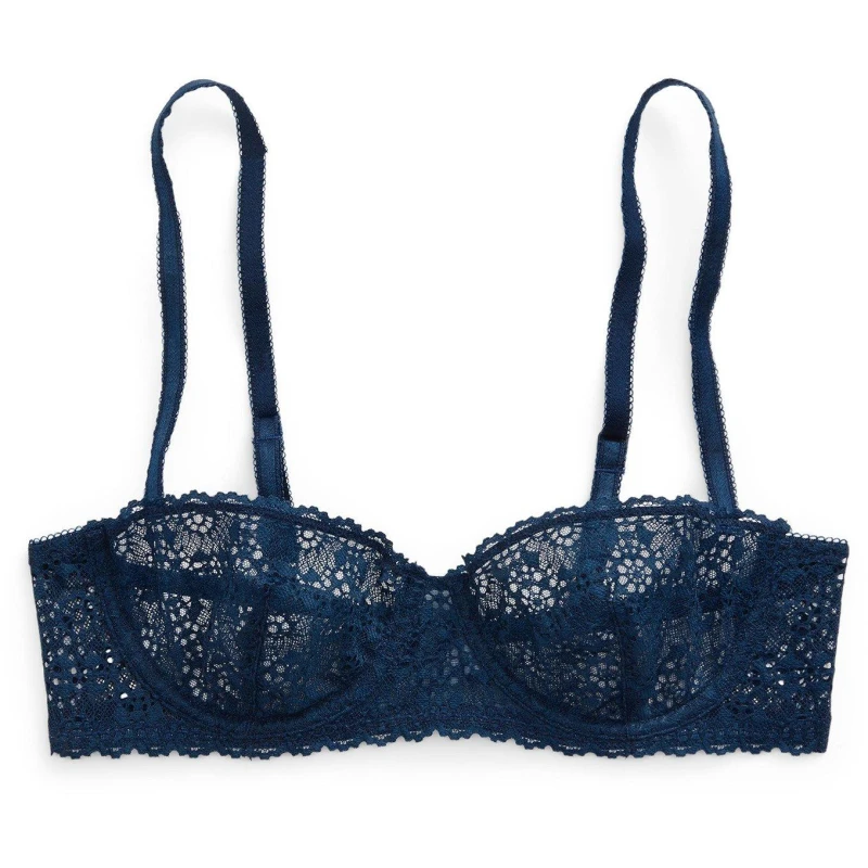 Image of Polo Ralph Lauren Eyelet Balcony Bra Denim female 34A