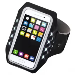 image of Hama "Running" Sports Arm Band for Smartphones, Size XL, with LED, black