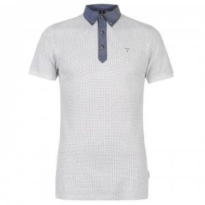 Image of Soviet Chambray Polo Shirt - White