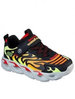 image of Skechers Boys Thermo Flash Light Trainer - Black Red, Black/Red, Size 10.5 Younger