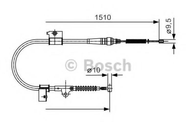 Image of Bosch 1 987 482 050 Brake Cable 1510mm Cable,parking brake (124)