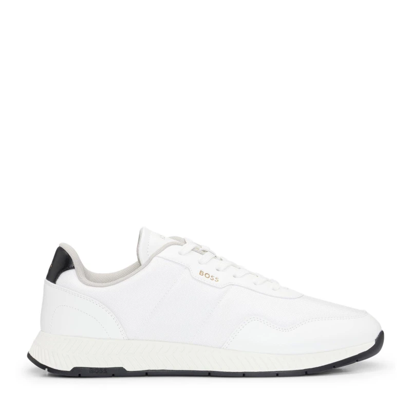 Image of Boss Mens Titanium Runner Trainers White male 6 (40)
