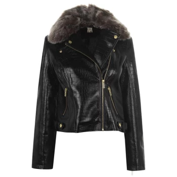 Image of Biba Croc PU Jacket - Black