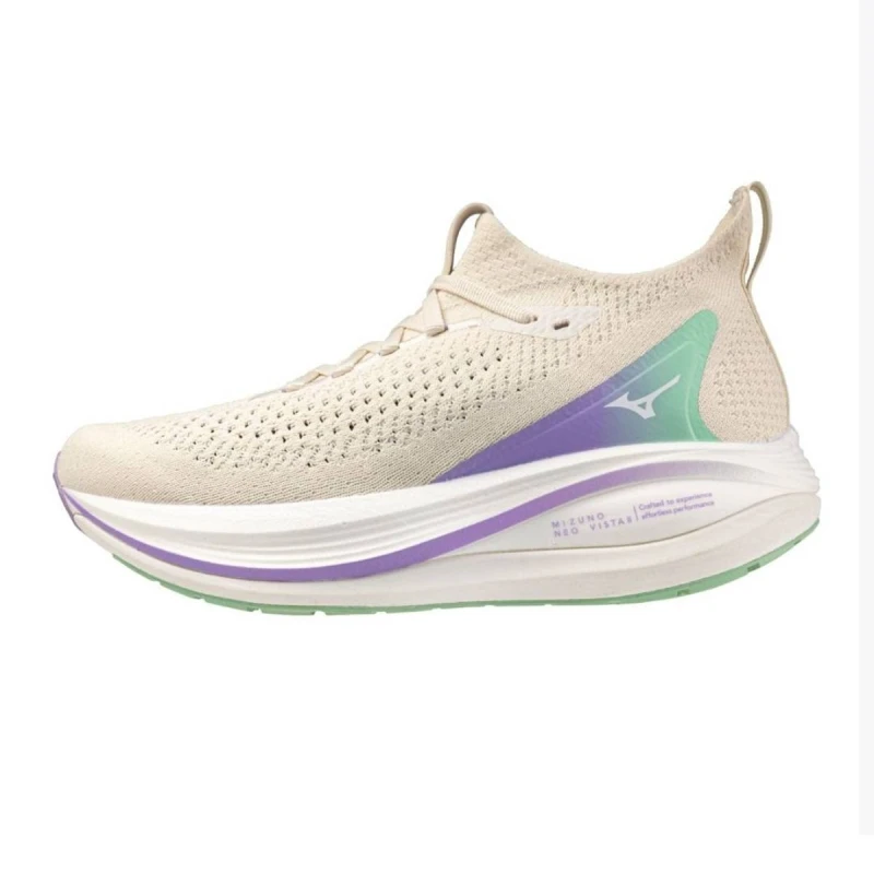 Image of Mizuno Neo Vista 2 Shoes Beige Purple SS26 Women, Size 37 - EUR