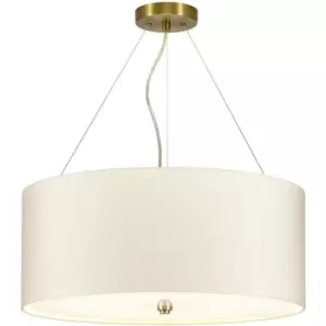 Image of Elstead - LightBox Pearce 22' Cylindrical Pendant with Aged Brass Ceiling Pan
