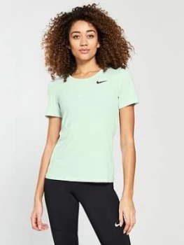 image of Nike Training Mesh Top Mint Mint Size L Women