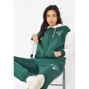 Missguided Royal Crown Oversized Zip Through - Green