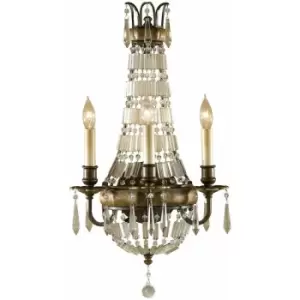 Image of Loops - 3 Bulb Wall Light Sconce Oxidized Bronze British Bronze LED E14 60W Bulb
