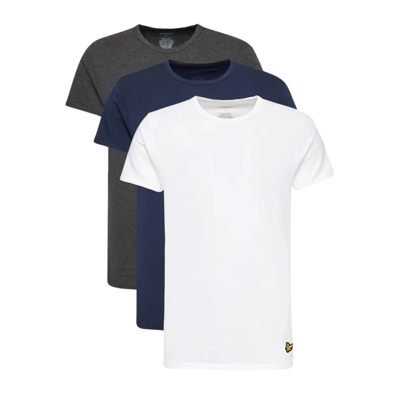 Image of Lyle & Scott Set of 3 t-shirts Lyle & Scott Gris Male S