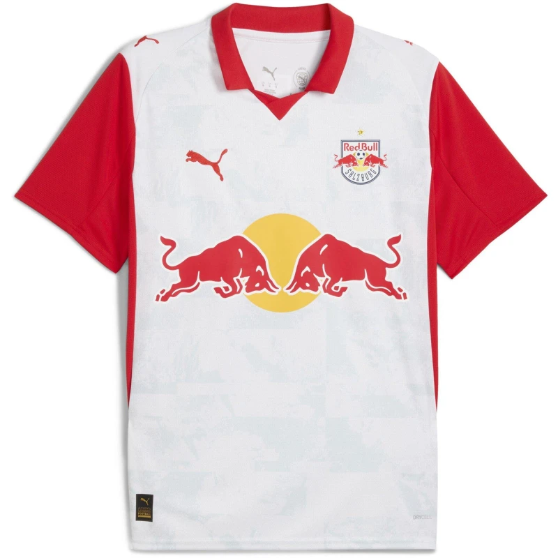 Image of Puma Red Bull Salzburg Home Shirt 2025 2026 Adults White/Red male S