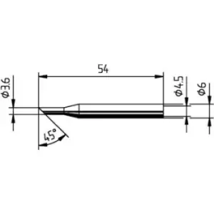 Image of Ersa 0162LD Soldering tip Bevelled Tip size 3.60 mm Content