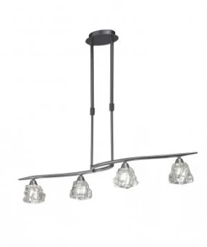 Image of Telescopic 4 Light G9 Line, Satin Nickel